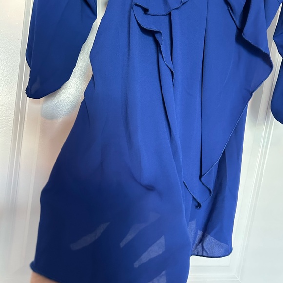 I.N. SAN FRANCISCO • Blue/Cobalt Women’s Blouse • Medium • - Picture 3 of 7